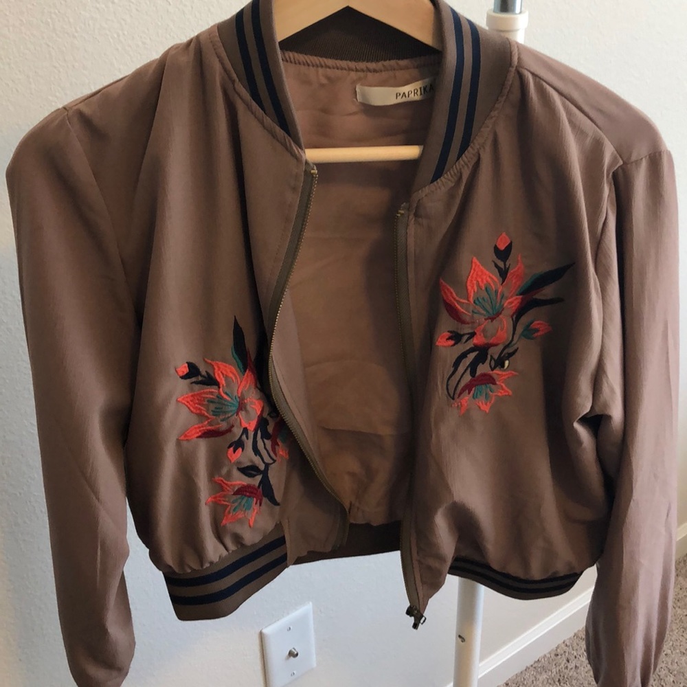 Embroidered Bomber Jacket